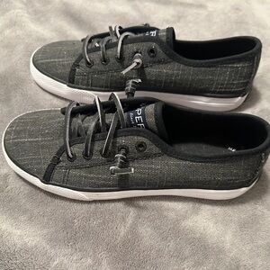 Sperry Grey Top Sider Shoes With Memory Foam Size 1.5M US Kids EU 35